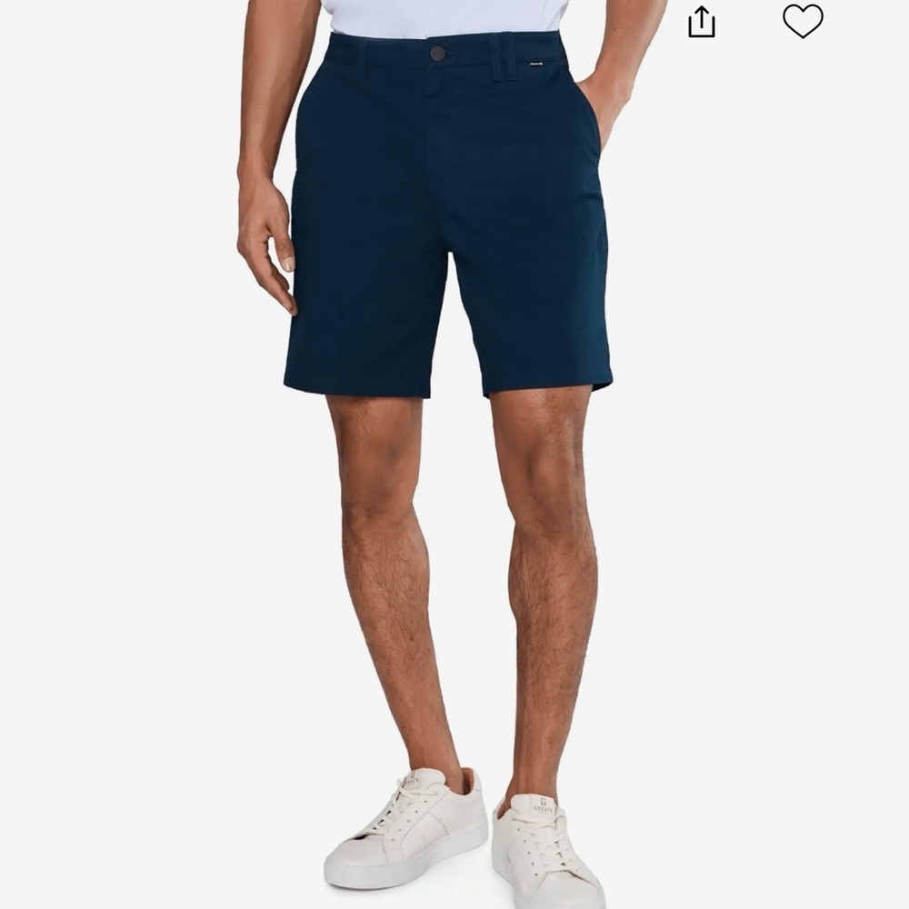Hurley Men's Navy Flat Front Performance Shorts